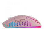 Mouse Mars Gaming Wireless Rgb Mmw3 Pink Usb 2.4g Bateria Recargable 3200dpi Ultraligero Hive Ilumin