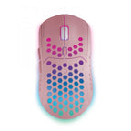 Mouse Mars Gaming Wireless Rgb Mmw3 Pink Usb 2.4g Bateria Recargable 3200dpi Ultraligero Hive Ilumin