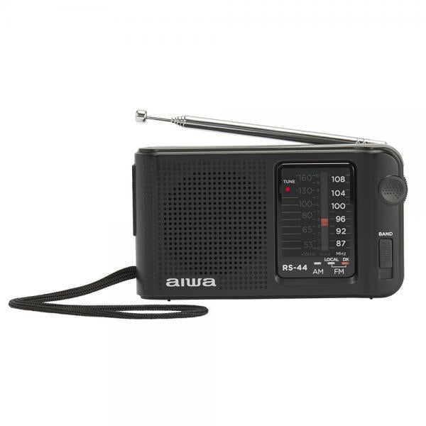 Radio Analogica Portatil Aiwa Rs-44 Am/fm Altavoz Integrado Jack 3.5mm Negro Vintage