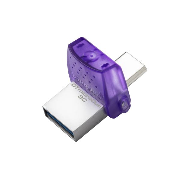 Pendrive Kingston DataTraveler MicroDuo 3C / 128Gb / USB 3.2 - Type-C / Plata / DTDUO3CG3/128GB Main Image