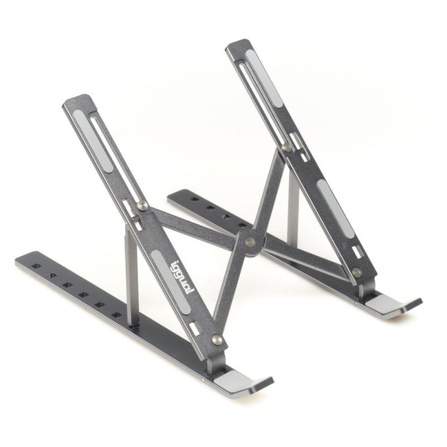 iggual Soporte elevador plegable portátil 17" gris Hover Image