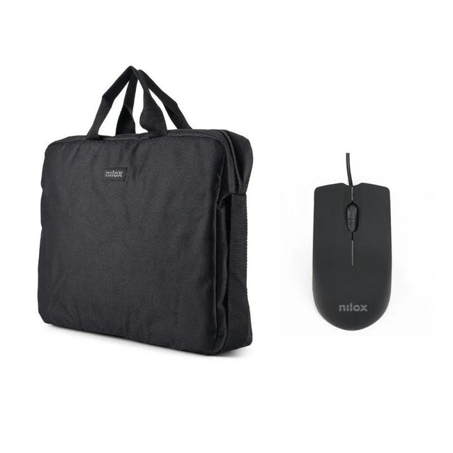 NILOX Maletín 15.6"Negro+Ratón USB 1000dpi Hover Image