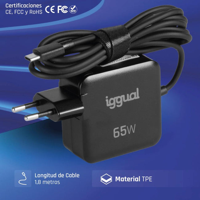 iggual Cargador portátil y móvil tipo C PD 65W Main Image