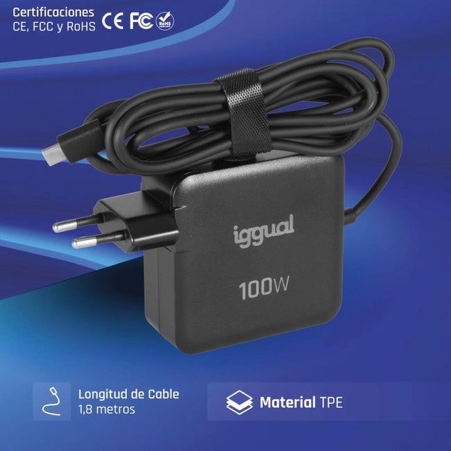 iggual Cargador portátil y móvil tipo C PD 100W Main Image