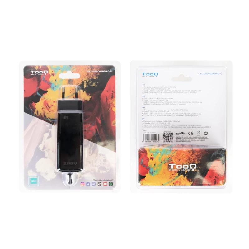 Tooq Cargador portátil GAN USB-C PD 90W Cúbico
