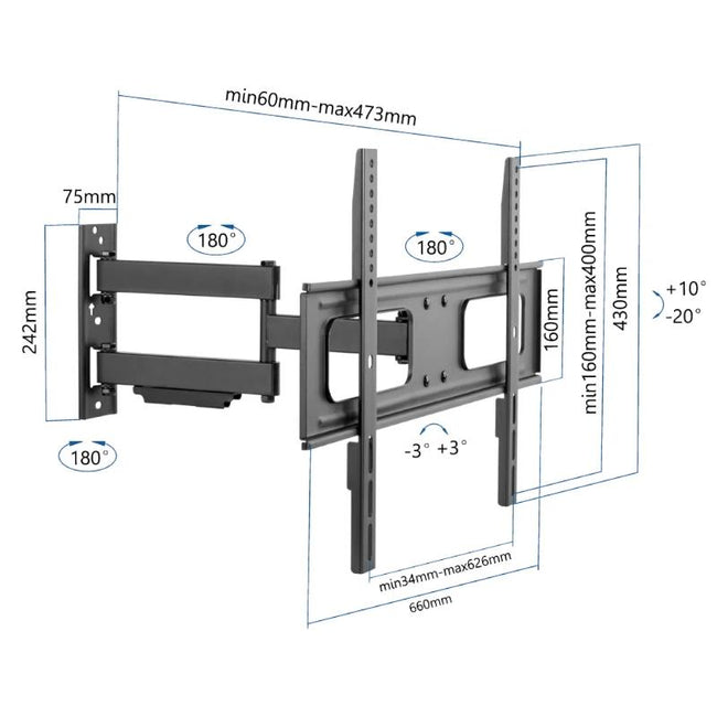 iggual SPTV13 Soporte TV pared Full 37-75" 50 kg Main Image