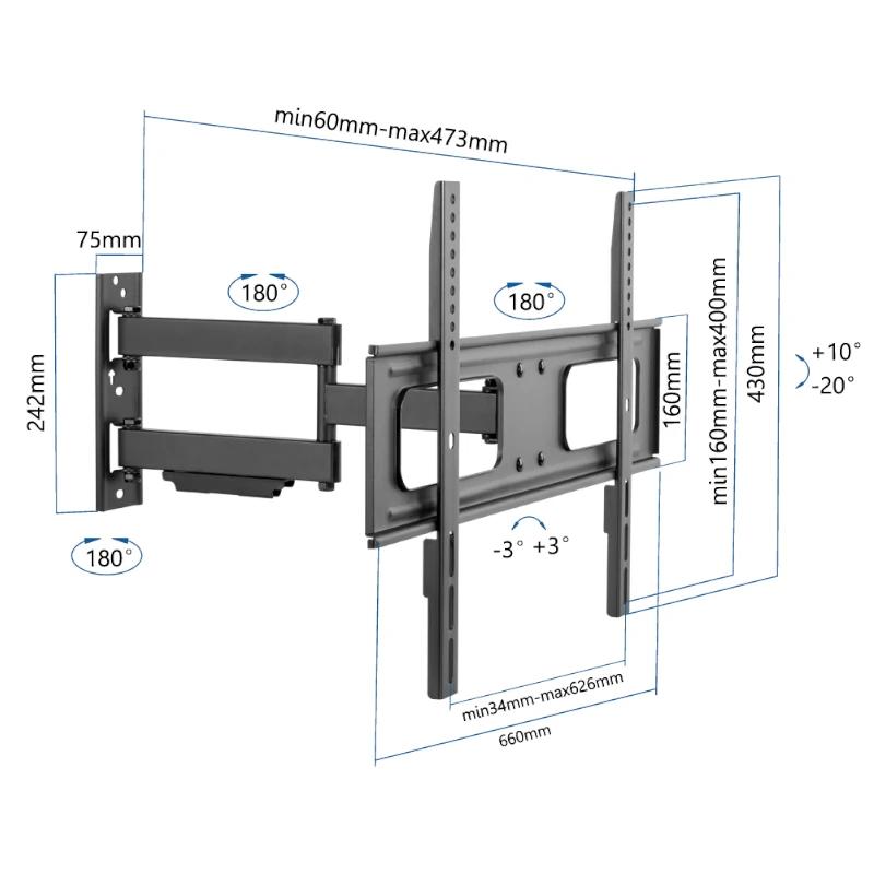 iggual SPTV13 Soporte TV pared Full 37-75" 50 kg