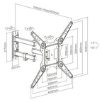 EWENT EW1525 Soporte pared TV ext 3 pivot 23-55"