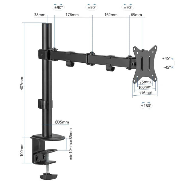 iggual SPM01 Soporte pinza 1 monitor 17"-32" Main Image