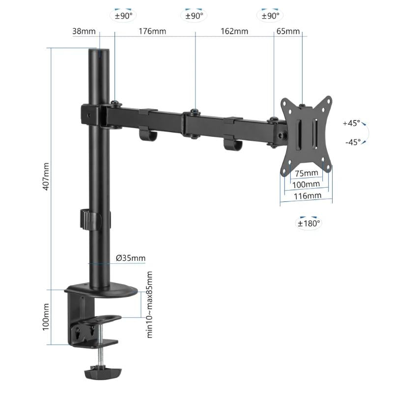 iggual SPM01 Soporte pinza mesa 1 monitor 17"-32"