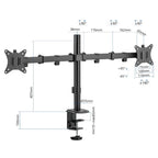 iggual SPM02 Soporte pinza mesa 2 monitores 17-32"