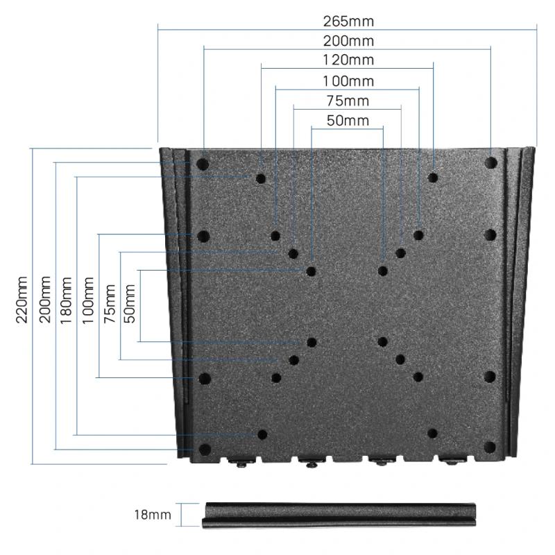 iggual SPTV01 Soporte TV pared Fijo 10"-42" 30 kg