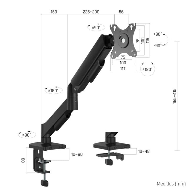 iggual SPMP01-A Soporte pinza 1 monitor 17-34" pro Main Image