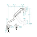 Tooq Soporte mesa DB1334TNR-W 1 brazo 13-34 Blanco