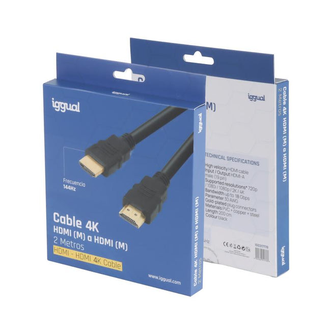 iggual Cable HDMI - HDMI 2.0 4K@60Hz 2 metros Main Image