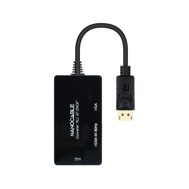Nanocable Conversor DP a HDMI/DVI/VGA Negro 20 cm Main Image