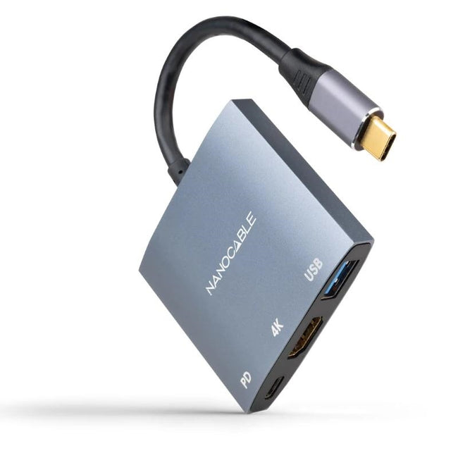 Nanocable Conversor USB-C a HDMI/USB3.0/PD 15 cm Hover Image