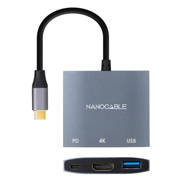 Nanocable Conversor USB-C a HDMI/USB3.0/PD 15 cm Main Image