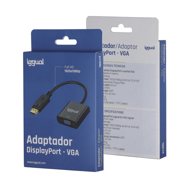 iggual Adaptador DisplayPort (M) a VGA (H) Main Image