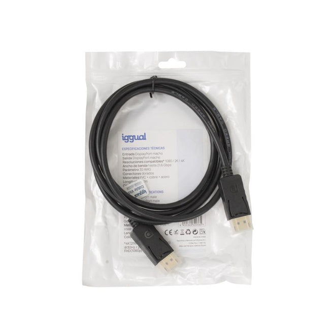 iggual Cable DisplayPort (M) 1.2 4K@60hz 1,8 m Main Image
