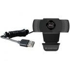 Webcam Fhd Conceptronic Amdis01b - 1080p - Usb - 30 Fps - Angulo Vision 90 - Foco Manual - Microfono Integrado