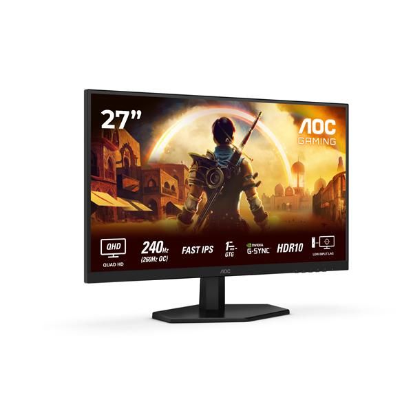 AOC Q27G42ZE 27 Wide Quad HD LCD Fast IPS 240 Hz/260 OC 1 ms Adaptative Sync Negro