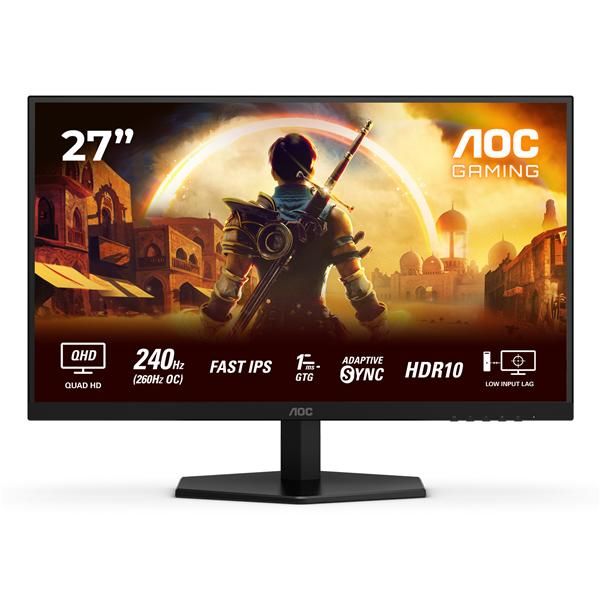 AOC Q27G42ZE 27 Wide Quad HD LCD Fast IPS 240 Hz/260 OC 1 ms Adaptative Sync Negro