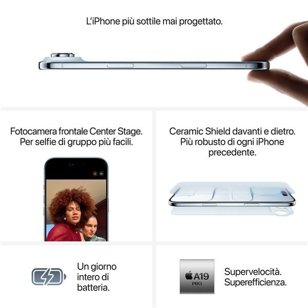 Smartphone Apple iPhone Air/ 1TB/ 6.5"/ 5G/ Blanco Nube