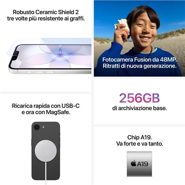 Smartphone Apple iPhone 17e 512GB/ 6.1"/ 5G/ Blanco Main Image