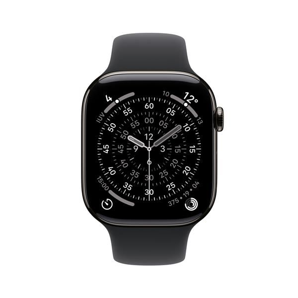 Smartwatch Apple Watch S11 gps + Cellular 46mm Natural Slate Case Black Sport Band M - L