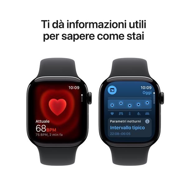 Smartwatch Apple Watch S11 gps 42mm Jet Black Aluminium Case Black Sport Band M - L