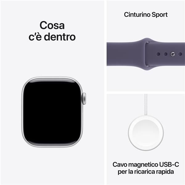 Smartwatch Apple Watch S11 gps 42mm silver Aluminium Case Purple Mist Sport Band S - M