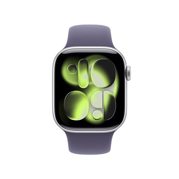 Apple Watch Series 11/ GPS/ 42mm/ Plata/ Correa Deportiva Niebla Lila (M/L)