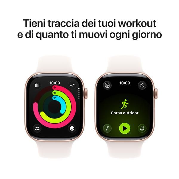 Apple Watch Series 11/ GPS/ 46mm/ Oro Rosa/ Correa Deportiva Rosa rubor (M/L)