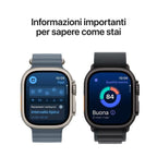 Smartwatch Apple Watch Ultra 3 gps + Cellular 49mm natural Titanium Case Blue Alpine Loop - L