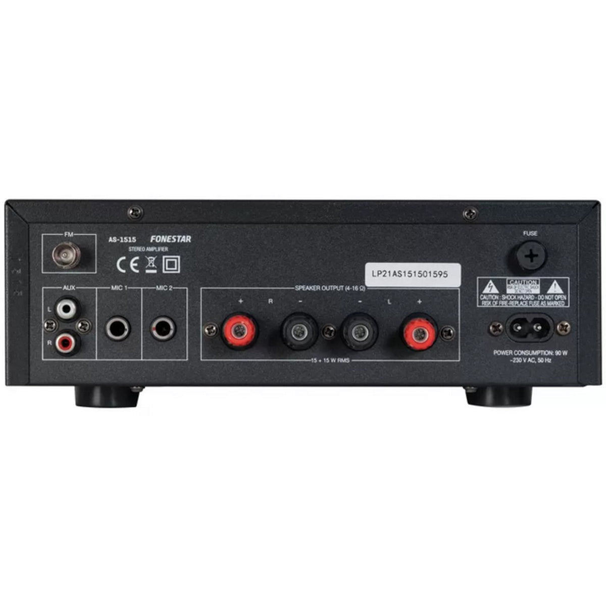 Amplificador Estereo Hifi Fonestar As - 1515 - Bluetooth - Radio Fm - 15 + 15 W Rms Usb - Mp3