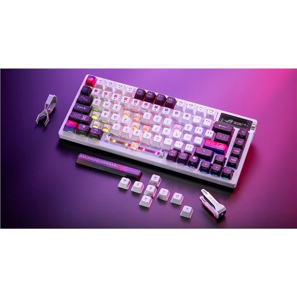 Teclado Gaming Asus Rog Azoth Nx Inalambrico Rgb Blanco Ingles
