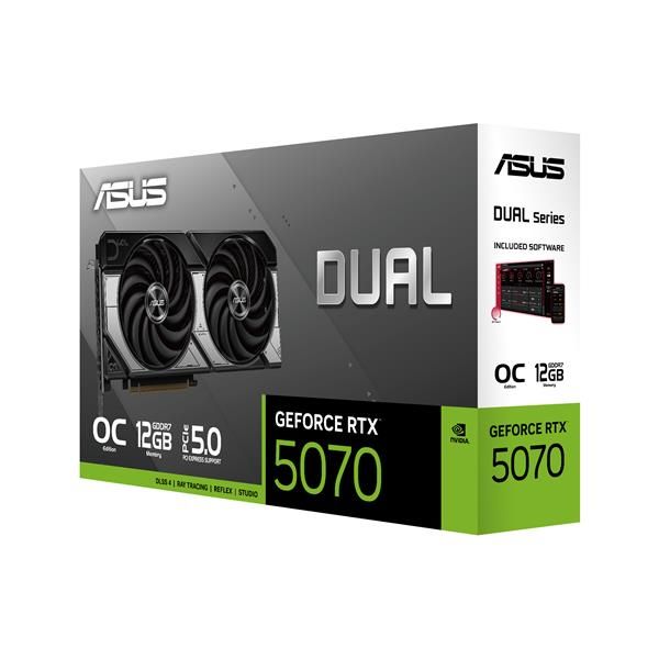Vga Asus Geforce Rtx 5070 Oc 12gb Gddr7 3xdp 1xhdmi Cuda 6144 192bit Dual Fan