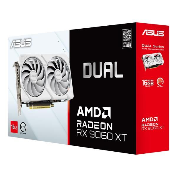 Asus Dual Radeon RX 9060 XT White Edition 16GB GDDR6