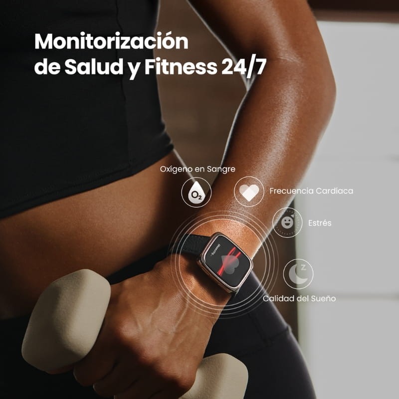 Smartwatch Amazfit Active 2 Square Correa Cuero Negro - Reloj Inteligente