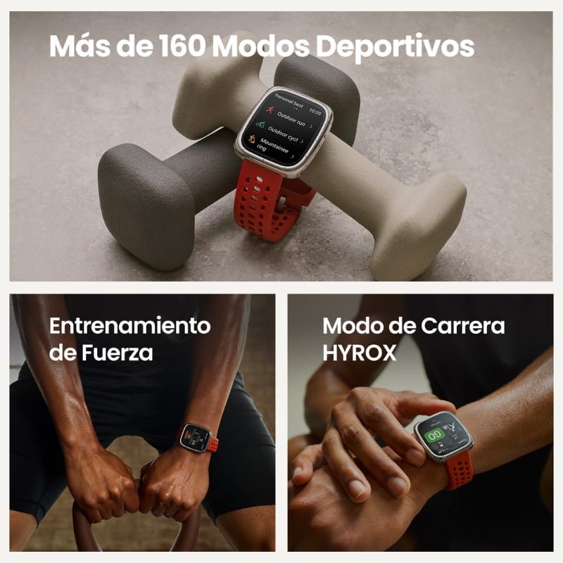 Smartwatch Amazfit Active 2 Square Correa Cuero Negro - Reloj Inteligente
