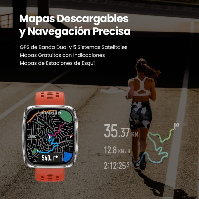 Smartwatch Amazfit Active 2 Square Correa Cuero Negro - Reloj Inteligente