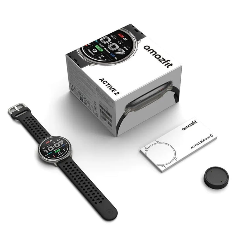 Smartwatch Amazfit Active 2 Correa Silicona Negro - Reloj Inteligente con GPS