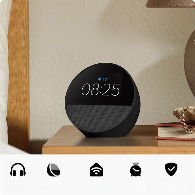 Amazon Echo Spot (2024) Despertador Inteligente Negro