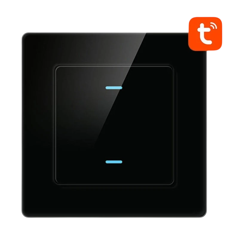 Avatto N-TS10-B2 2 Botones WiFi Negro - Interruptor Táctil Inteligente