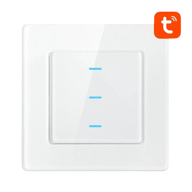Avatto N-TS10-W3 3 Botones WiFi Blanco - Interruptor Táctil Inteligente Hover Image