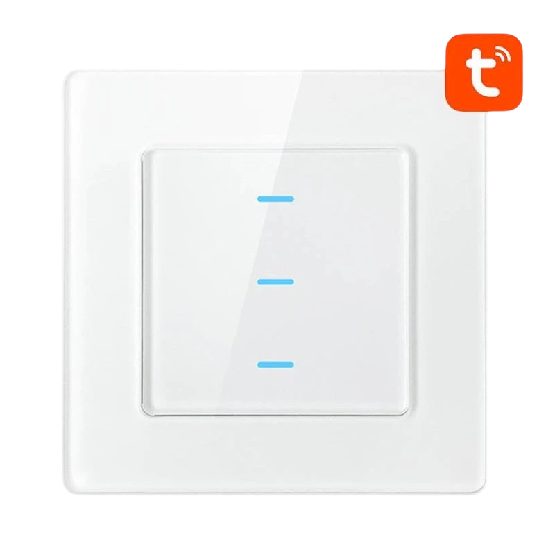 Avatto N-TS10-W3 3 botones Blanco WiFi Interruptor táctil inteligente