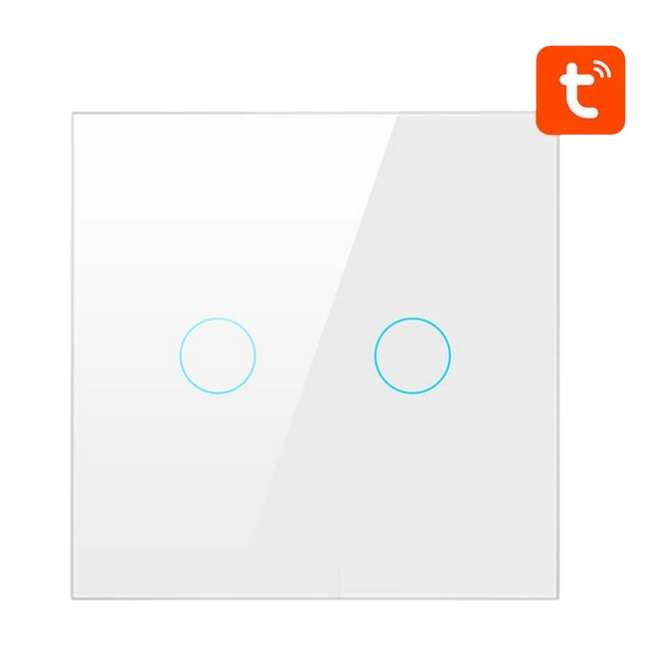 Avatto ZTS02-EU-W2 2 Botones ZigBee Blanco - Interruptor Táctil Inteligente Hover Image