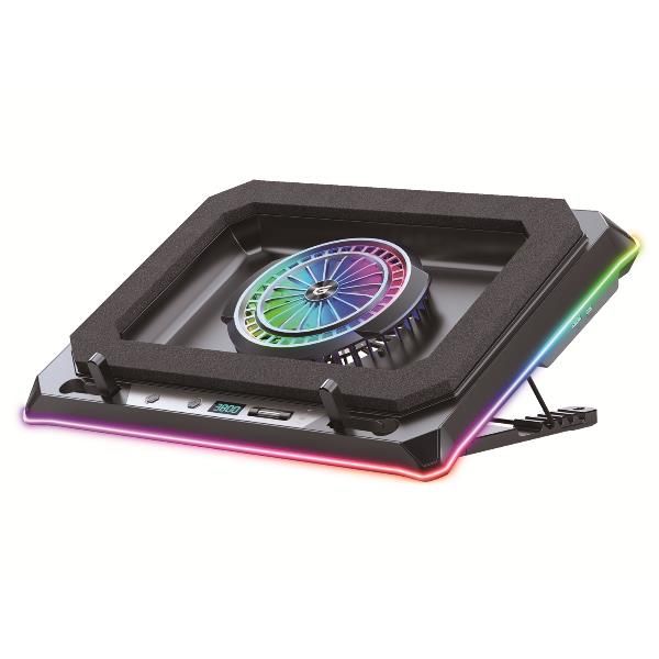 Base De Refrigeracion Para Portatiles Gaming Conceptronic Thyia04b Hasta 19" Ventilador Luz Rgb