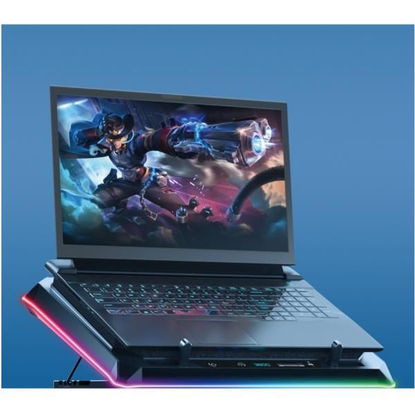 Base De Refrigeracion Para Portatiles Gaming Conceptronic Thyia04b Hasta 19" Ventilador Luz Rgb